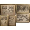 Lot de 5 gravures Métiers par BENARD