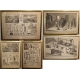 Lot de 5 gravures Métiers par BENARD