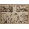 Lot de 5 gravures Métiers par BENARD