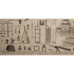 Lot de 5 gravures Métiers par BENARD
