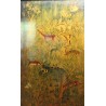 Panneau peint \"Expulsion d\'Eden\"