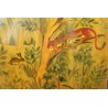 Panneau peint \"Expulsion d\'Eden\"