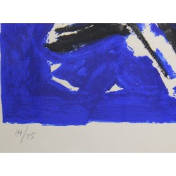 Engraving entitled ‘Horses’, signed HUSAIN