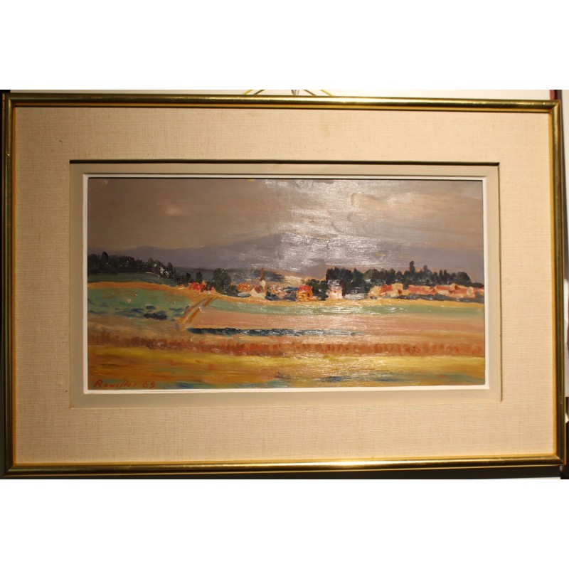 Tableau \"Burtigny\" signé ROUILLER 69