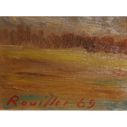Tableau \"Burtigny\" signé ROUILLER 69