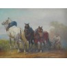 Paintings | Painting: ‘Horses Ploughing’. Moinat SA  – Antiques and home décor