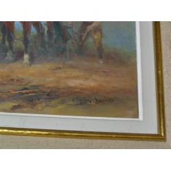 Paintings | Painting: ‘Horses Ploughing’. Moinat SA  – Antiques and home décor