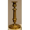 Pair of Empire-style candlesticks in gilded bronze