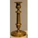 Paire de bougeoirs Empire en bronze doré