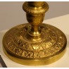 Pair of Empire-style candlesticks in gilded bronze