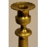 Pair of Empire-style candlesticks in gilded bronze