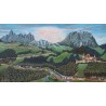 Poya \"Montée à l\'alpage\" signée A. MONNEY 1989