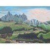 Poya \"Montée à l\'alpage\" signée A. MONNEY 1989