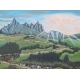 Poya "Montée à l'alpage" signée A. MONNEY 1989