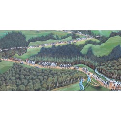Poya \"Montée à l\'alpage\" signée A. MONNEY 1989