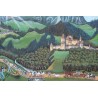 Poya \"Montée à l\'alpage\" signée A. MONNEY 1989