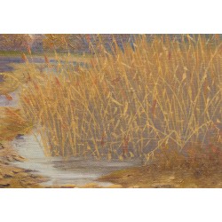 Tableau \"Embouchure Venoge\" signé R. MARGAIRAZ