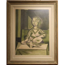 Litho "Femme à la carafe" signée Javier VILATO