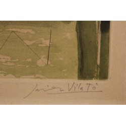 Litho "Femme à la carafe" signée Javier VILATO
