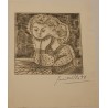 Litho "Femme pensive" signée Javier VILATO