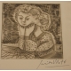 Litho "Femme pensive" signée Javier VILATO