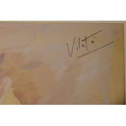 Dessin "Personnages" signé VILATO