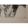 Litho "Scène d'inétrieur" signée J. LECOULTRE 63