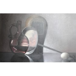 Tableau \"Piège dans l\'ombre\" signé J. ROLL