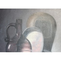 Tableau \"Piège dans l\'ombre\" signé J. ROLL