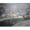 Tableau \"Village eneigé\" signé Jan MAES