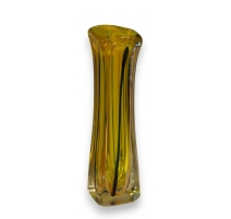 Vase en verre de Murano jaune