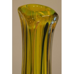 Vase en verre de Murano jaune