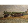 Tableau \"Forêt-Fouesnant\" signé C. HÉBERT