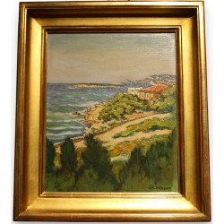 Tableau \"Sanary\" signé CH HÉBERT