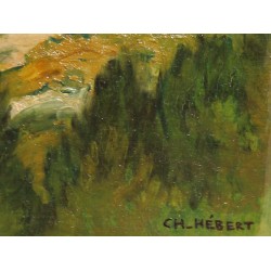 Tableau \"Sanary\" signé CH HÉBERT