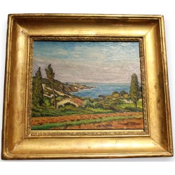 Tableau \"Sanary\" signé CH HÉBERT