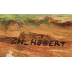 Tableau \"Sanary\" signé CH HÉBERT