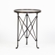 Table d'appoint ronde en bronze et granit noir