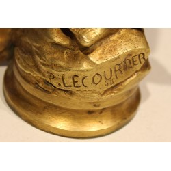 Coq en bronze signé P. LECOURTIER
