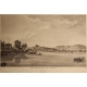 Gravure "Vue de la Ville de Genève prise du Lac".