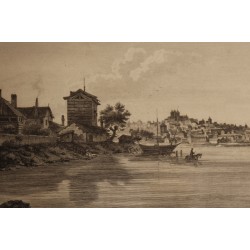 Engraving: ‘View of the City of Geneva from the Lake’.  by Moinat SA  – Antiques and decorative items –  Engravings, lithographs