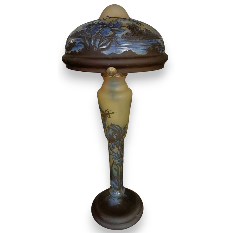 Lampe N°1 style GALLÉ Libellules