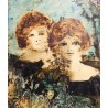 Tableau \"Filles\" signé Mila BRAVO AGUILAR