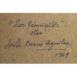 Tableau \"Filles\" signé Mila BRAVO AGUILAR
