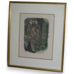 Engraving entitled ‘Grand-Duc’, signed.  by Moinat SA  – Antiques and decorative items –  Engravings, lithographs