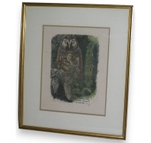 Swiss print "Eagle-owl", signe