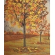 Tableau "Marronniers en automne" signé GRAZ