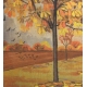 Tableau "Marronniers en automne" signé GRAZ