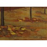 Tableau \"Marronniers en automne\" signé GRAZ