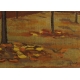 Tableau "Marronniers en automne" signé GRAZ